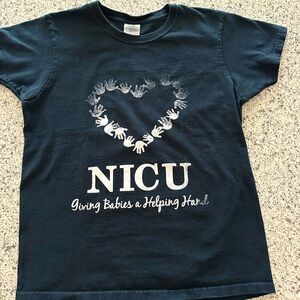 EUC Gildan Womens Small Black NICU TShirt